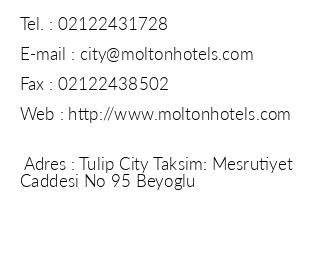City By Molton Hotels iletiim bilgileri